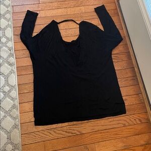 PINK Victoria's Secret Black Long Sleeve Top